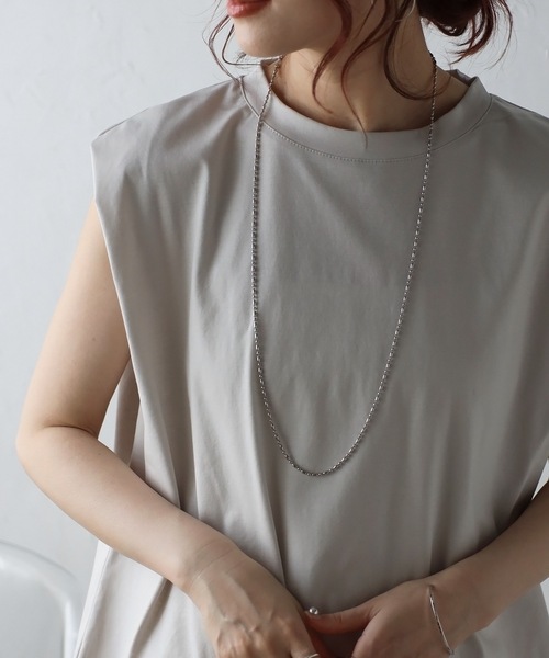 トップス noa ＆HALF 「＆HALF」 「noa-ge」ノースリーブトップス M ネイビー