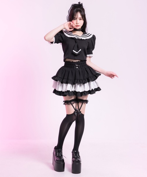 Diable baiser（ディアブルベーゼ） ブラウス シャツ フリルセーラー