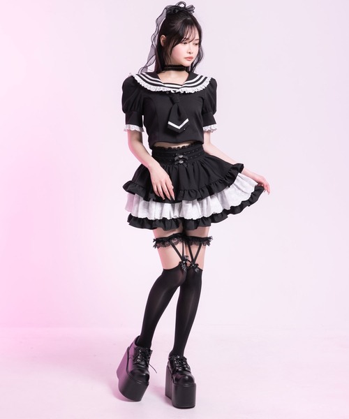 Diable baiser（ディアブルベーゼ） ブラウス シャツ フリルセーラー