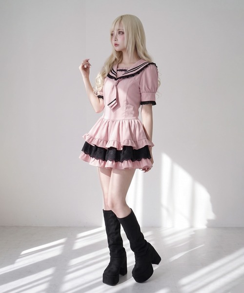 Diable baiser（ディアブルベーゼ） ブラウス シャツ 夏 半袖 フリル