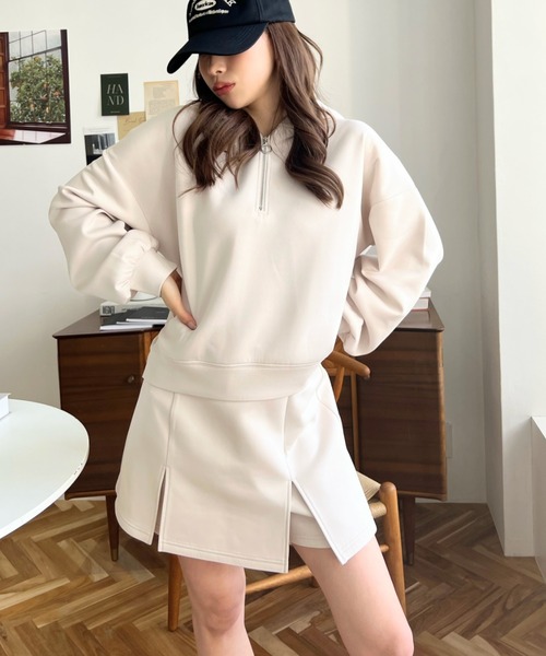 moment+ プルオーバーパーカー M アイボリー レディース : ZOZOTOWN