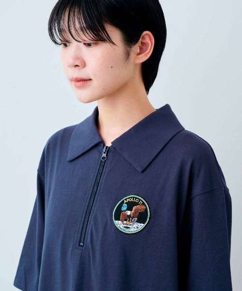 IEDIT（イディット） ワンピース 半袖 NASA アポロ11号の