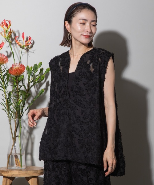 ブラウス シャツ ジャガードNSブラウス「セットアップ可」 レディース