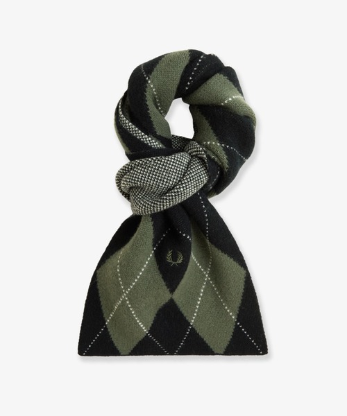 FRED PERRY（フレッドペリー） マフラー Brushed Argyle Scarf