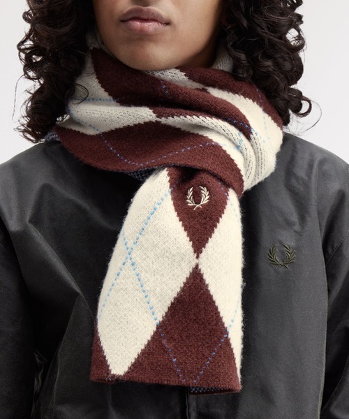 FRED PERRY（フレッドペリー） マフラー Brushed Argyle Scarf