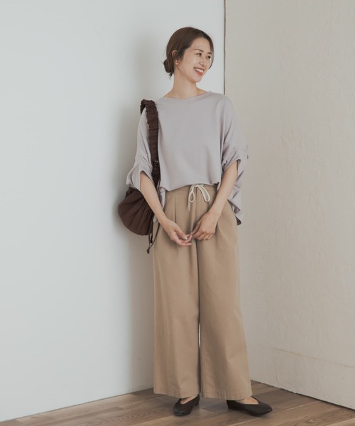 tシャツ 「UR GREEN」ミニ裏毛変形プルオーバー レディース URBAN RESEARCH DOORS tシャツ 「UR GREEN」ミニ裏毛変形プル