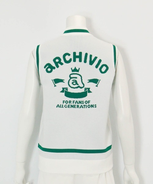 archivio（アルチビオ） ベスト ジレ 「LADIES」ジップアップ
