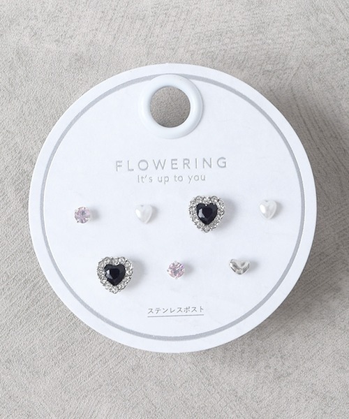 Flowering（フラワーリング） ピアス ガーリー/セットピアス