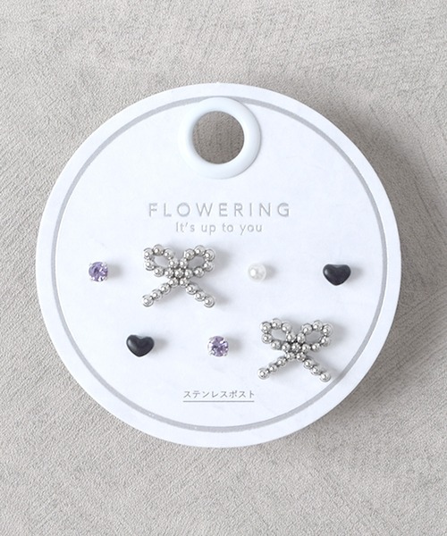 Flowering（フラワーリング） ピアス ガーリー/セットピアス