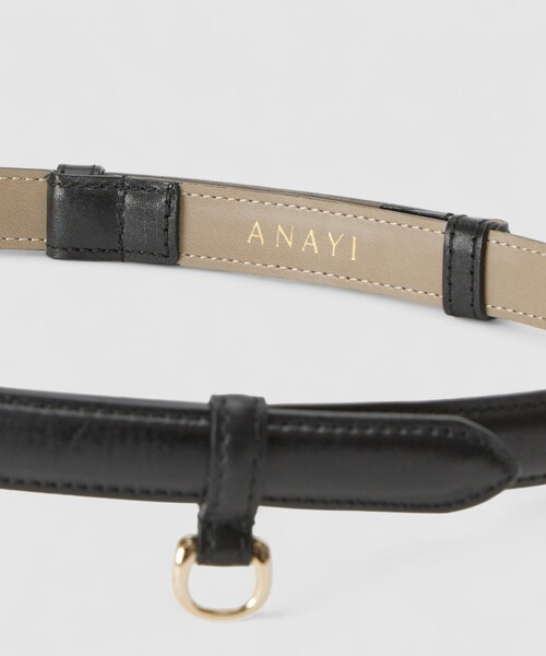 新品タグ付き✨ANAYI アナイ　ベルト　スエード　ブラック　レザー　ブラック ステッチワイドベルト|ANAYI OFFICIAL ONLINE STORE｜アナイ