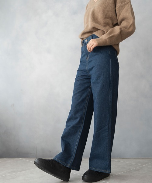 Asterellivi ジーンズ デニム デニムパンツ セミワイド レディース : ZOZOTOWN Yahoo!店 - 通販 - Yahoo ...