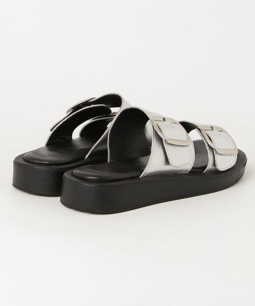 「MERREM」 フラットサンダル 38 ブラック レディース_画像2