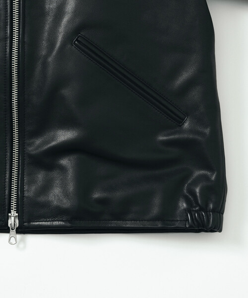 美品✨ FREAK'S STORE シングルライダース やぎ革 L ブラック フリークスストア FREAK'S STORE シングルライダース 山羊 革 黒