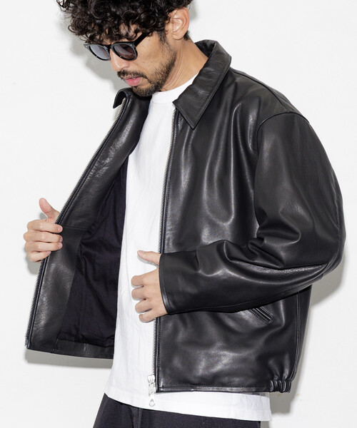 ✨美品✨ FREAK'S STORE シングルライダースジャケット XL 大きめ FREAK'S STORE 革ジャン ライダース FREAK'S STORE/フリークス