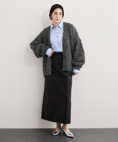 LE CERCLE par rope' カーディガン アルパカタッチヤーンカーディガン