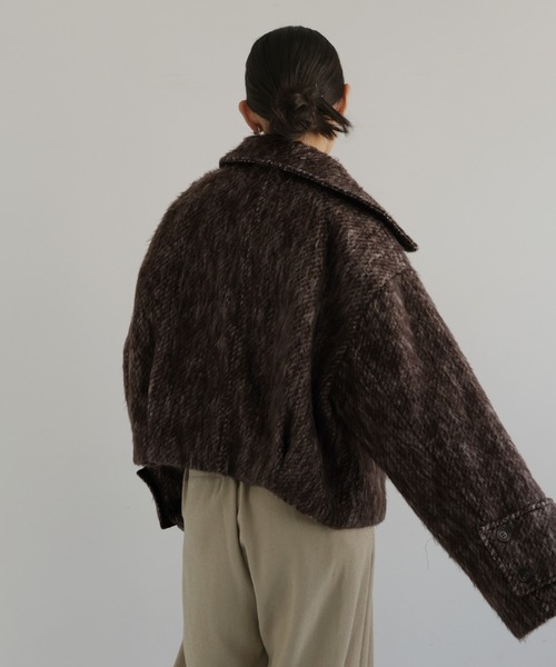 hellam（ヘラム） ブルゾン アウター シャギーショートジップブルゾン