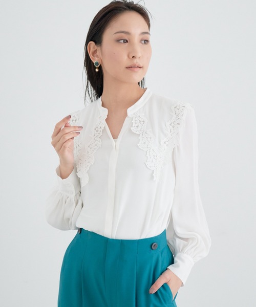 ご購入予定者様ありタグ付新品未使用ANAYI長袖ブラウス３８ 定価31,900円 ANAYI（アナイ） 長袖ブラウス 38 ホワイト レディース : ZOZOTOWN