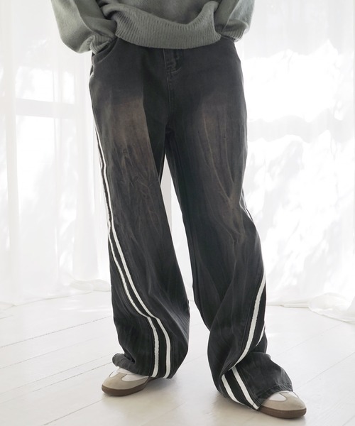 Beno（ビーノ） ジーンズ ラインデニムパンツ メンズ レディース : ZOZOTOWN Yahoo!店 - 通販 - Yahoo!ショッピング