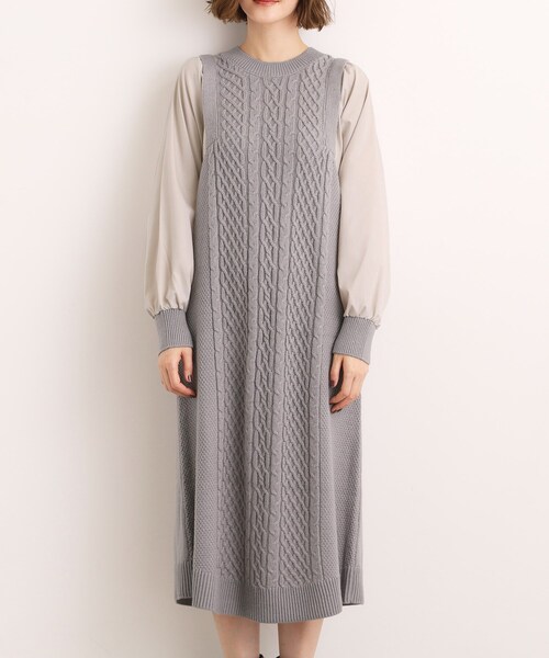 grove（グローブ） ワンピース 「石川梨華さん着用」一枚で華やぐ、袖