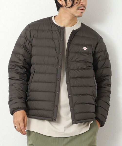 DANTON ダウンジャケット DANTON◇ダウンジャケット/M/ナイロン/BEG/KW22-113-02/シミ有