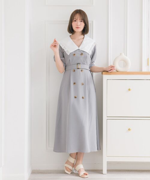 「ems excite」 半袖ワンピース FREE ブラック レディース_画像5