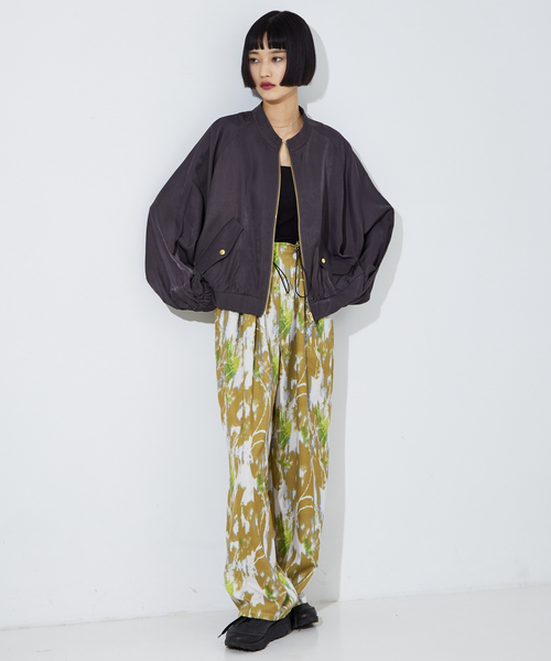 「NOMINE」 ブルゾン フリー グレイッシュベージュ レディース_画像2