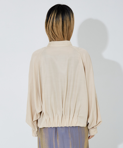 「NOMINE」 ブルゾン フリー グレイッシュベージュ レディース_画像5