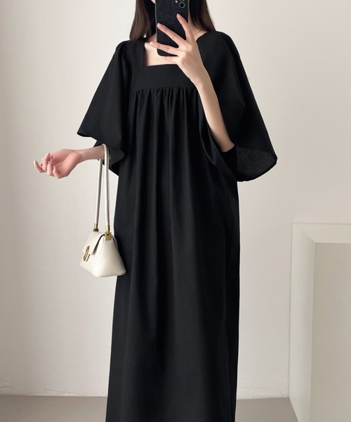 「emi+」 半袖ワンピース X-LARGE ベージュ レディース_画像2