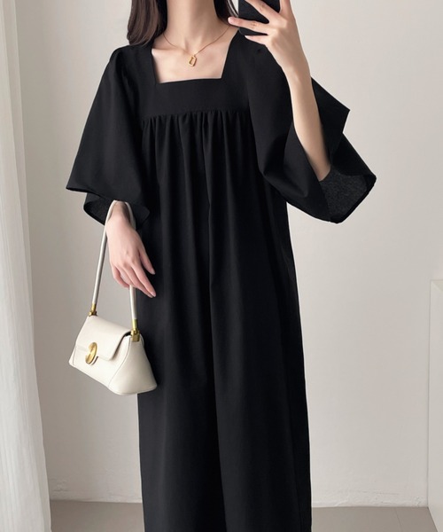 「emi+」 半袖ワンピース X-LARGE ベージュ レディース_画像3