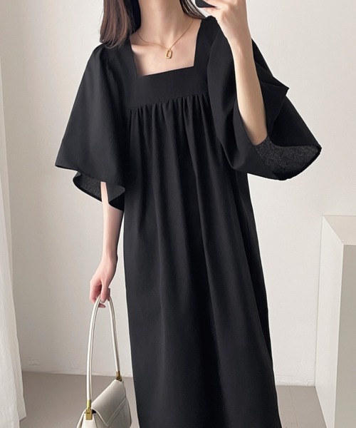 「emi+」 半袖ワンピース X-LARGE ベージュ レディース_画像5