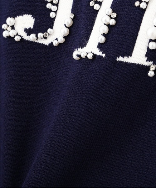 「JILL by JILL STUART」 半袖ニット FREE ネイビー レディース_画像2