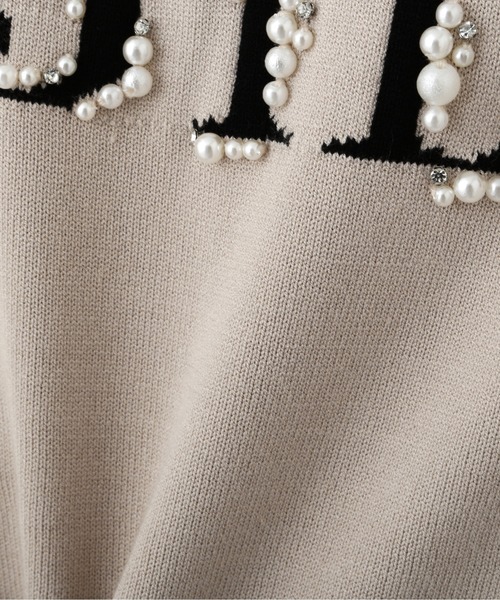 「JILL by JILL STUART」 半袖ニット FREE ネイビー レディース_画像4