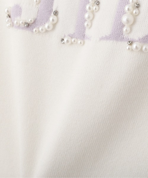 「JILL by JILL STUART」 半袖ニット FREE ネイビー レディース_画像6