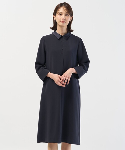 りせ J.PRESS（J.プレス） ドレス 「2way」セラテリーダブルクロス 襟付き