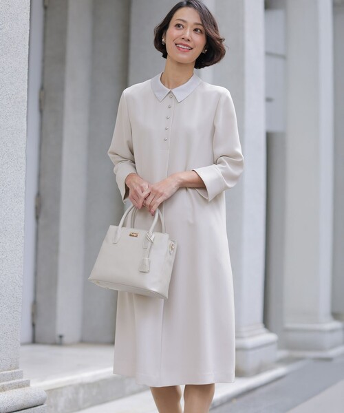 J.PRESS（J.プレス） ドレス 「2way」セラテリーダブルクロス 襟付き