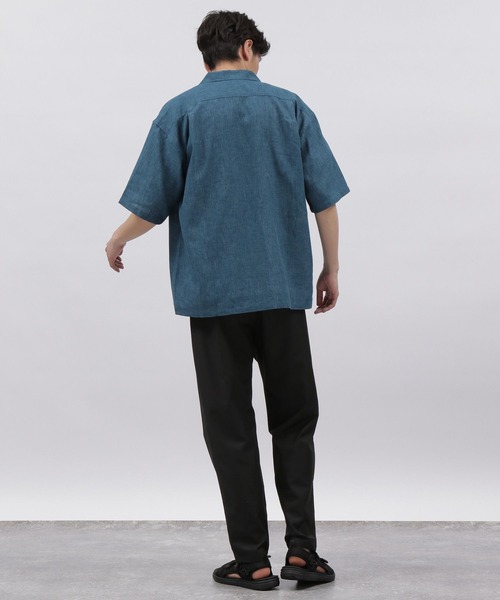 「LAKOLE」 半袖シャツ MEDIUM テラコッタ メンズ_画像3