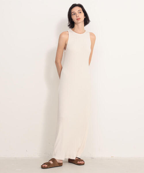 「JAMES PERSE」 ノースリーブワンピース 2 ライトベージュ レディース_画像2