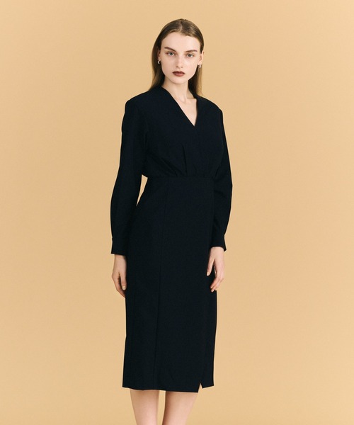 「COLUMN」 長袖ワンピース FREE ベージュ レディース_画像2