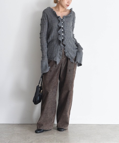 【新品タグ付】Eimee Law ランダムリボンフリルニットカーデ Eimee Law（エイミーロウ）の「ランダムリボンフリルニットカーデ