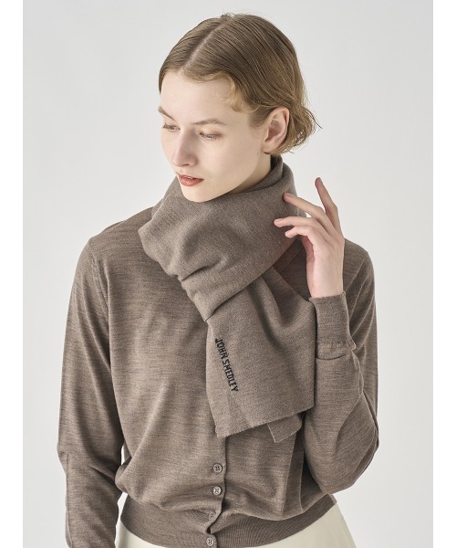 JOHN SMEDLEY（ジョンスメドレー） マフラー JSロゴインターシャ