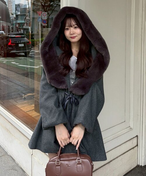 continuer de NICE CLAUP ノーカラーコート コート 「デート・推し活に