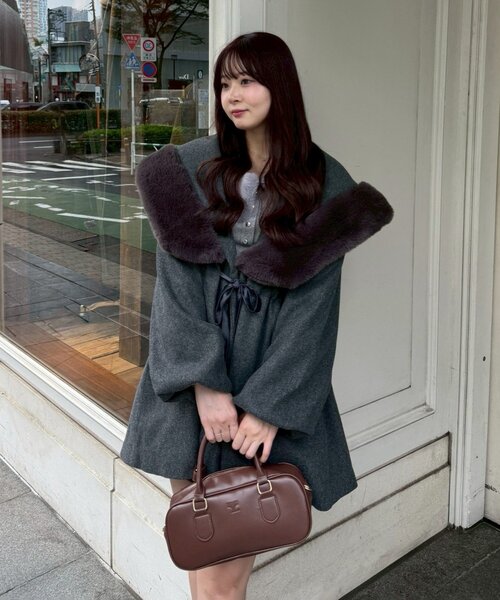 continuer de NICE CLAUP ノーカラーコート コート 「デート・推し活に