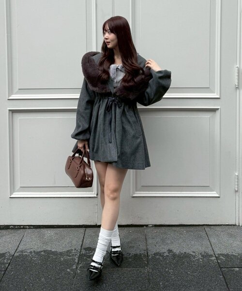 continuer de NICE CLAUP ノーカラーコート コート 「デート・推し活に