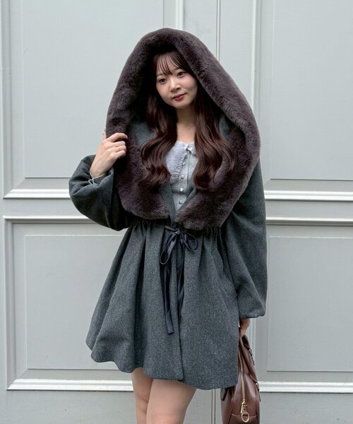 continuer de NICE CLAUP ノーカラーコート コート 「デート・推し活に