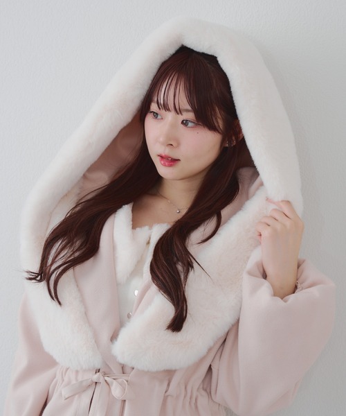 continuer de NICE CLAUP ノーカラーコート コート 「デート・推し活に