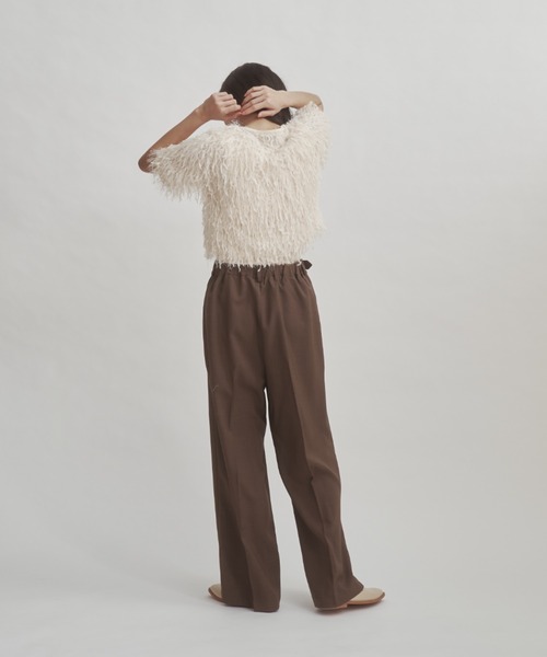 「moi tytto」 スラックス FREE ブラウン レディース_画像6