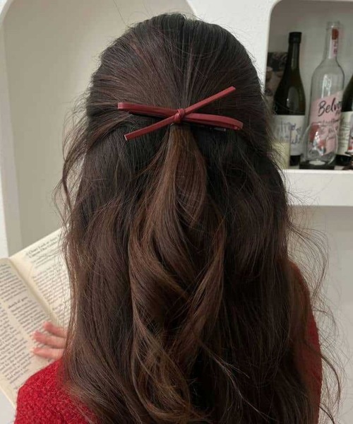 UP START ヘアピン レザーリボンヘアピン2点セット(RO) : ZOZOTOWN