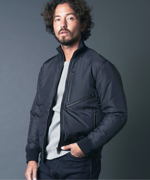 Magine（マージン） 中綿ブルゾン 46 ブラック メンズ : ZOZOTOWN