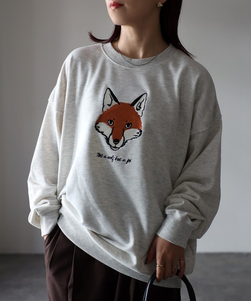 「Riberry」 スウェットカットソー FREE オートミール レディース_画像4