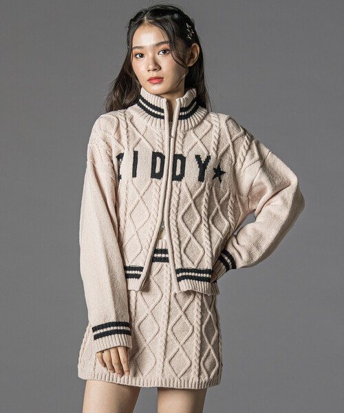 ZIDDY（ジディー） セットアップ ダブルジップスカパンニット